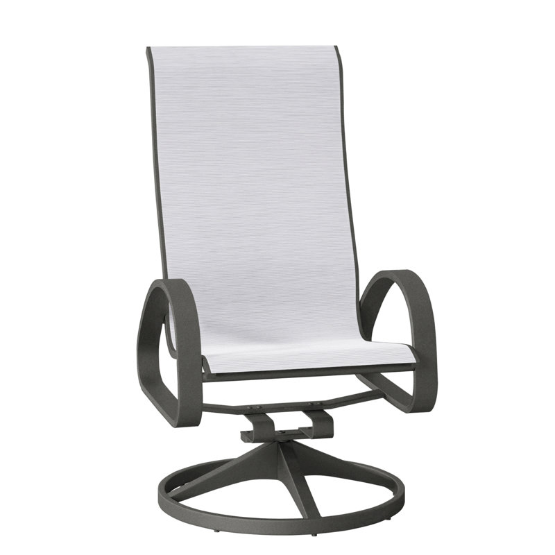 Fauteuil de patio pivotant Hiraku, Graphite texturé, Abalone