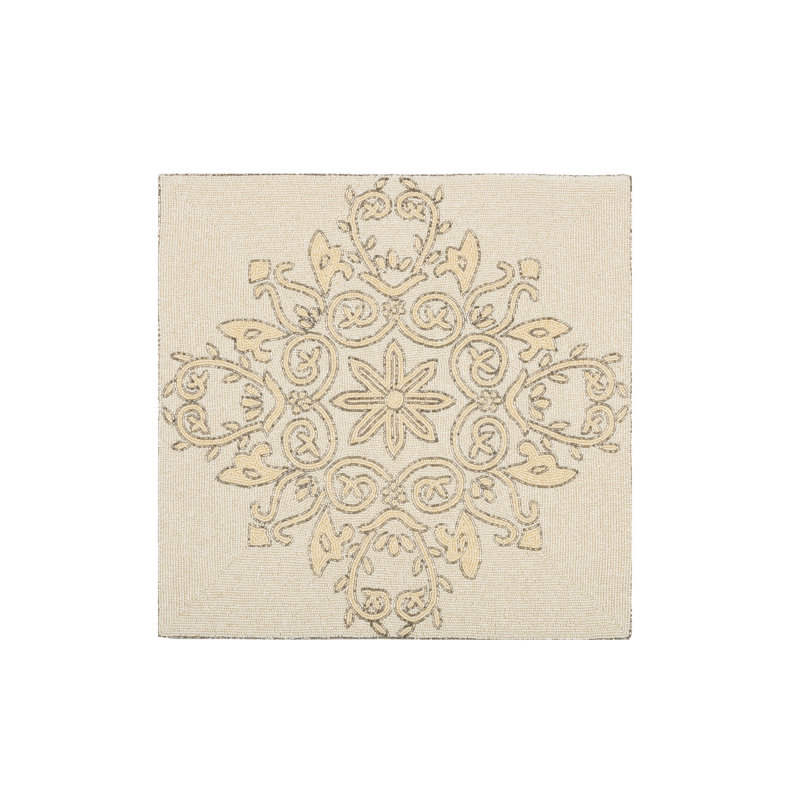 Ivory Flower Square Placemat