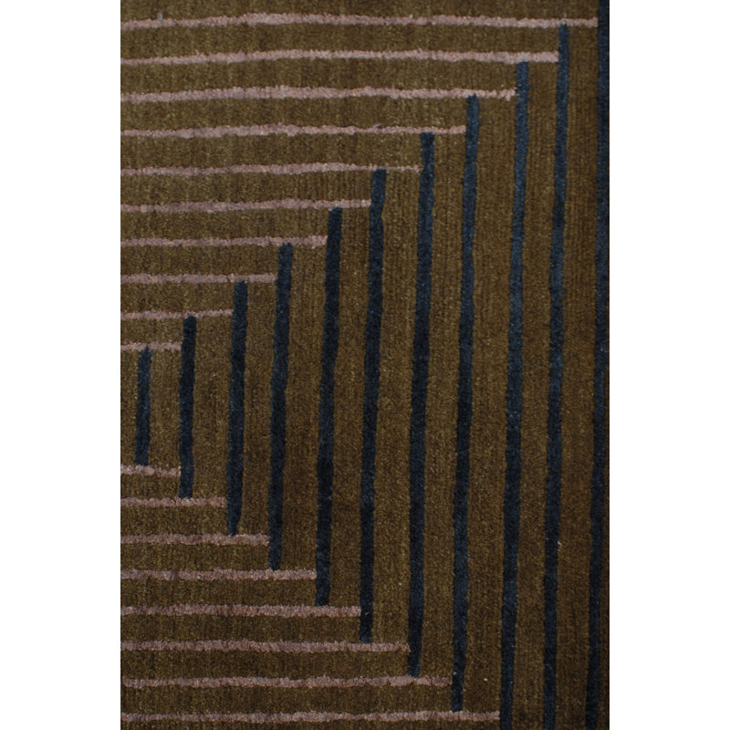 Custom Geometric Area Rug in Dark Gray