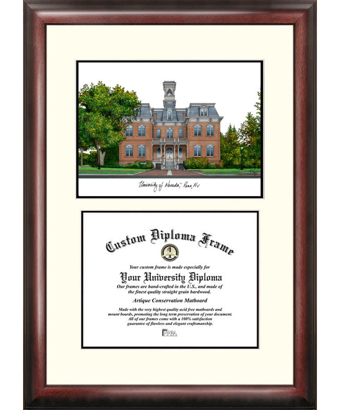 Cadre de diplôme de lithographie loup à lot nevada NCAA