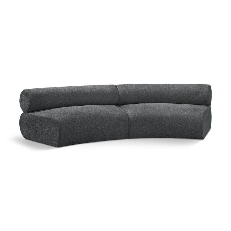 Canapé rembourré 108 po Bale, Tissu gris chenille