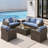 Ana 7-Person Outdoor Wicker Patio Conversation with Cushions & Storage-129508741