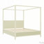 Lit plateforme à baldaquin en bois avec lattes de support-385269791-385269985