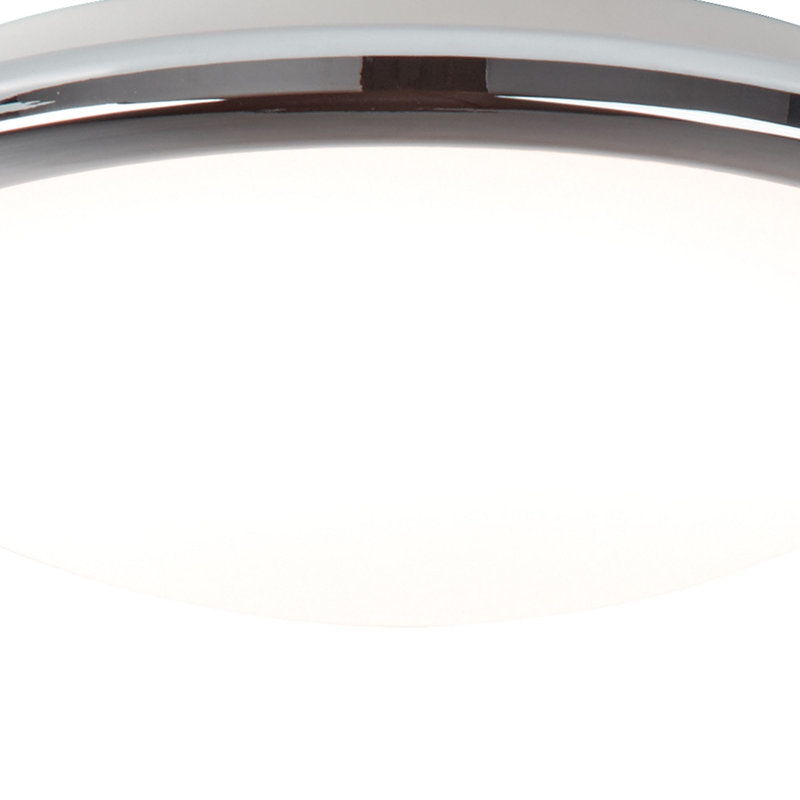 Suzanna Glass LED Flush Mount, Chrome