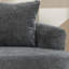 Causeuse 70 po en chenille grise 70 po, sans assemblage, assise profonde avec 3 coussins