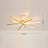 36.6'' Minimalist Linear Bars LED Sputnik Semi Flush Mount