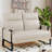 49.6" Wide Mid Century Modern Upholstery Loveseat Sofa Small Couches For Small Spaces, High-Strength Galvanized Frame Upholstered 2-Seater Couch With Side Tray Table-1320942577
