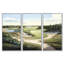 «Golf Course in The Summer», reproduction sur toile 3 pièces-1781710252-1781710253-1745898777