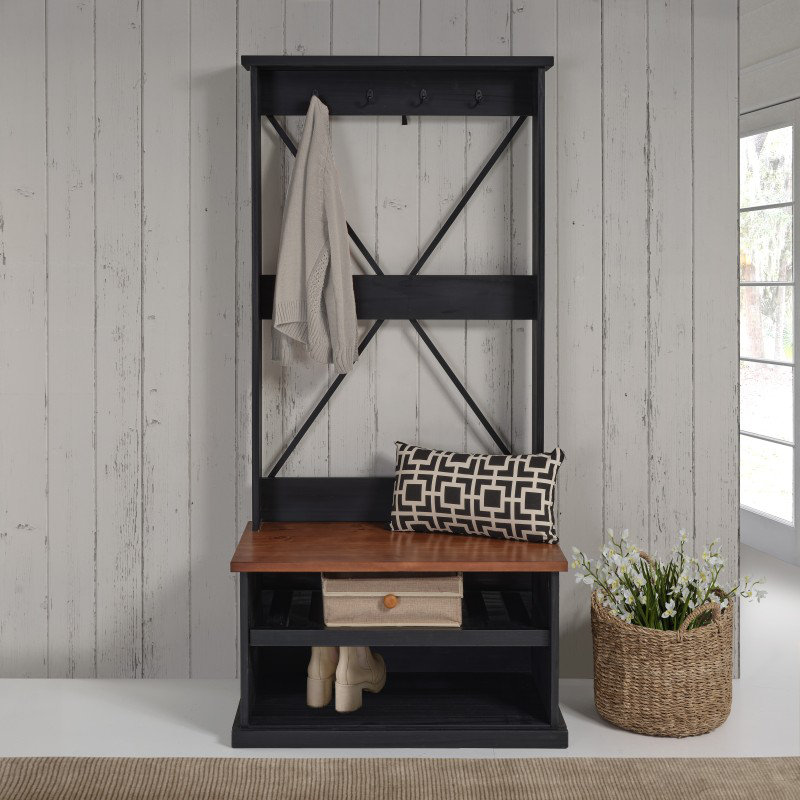 Hall Tree 80cm Wide, Black