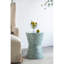 Table fuselée, tabouret d'appoint bleu - bord de mer avec incrustation, style de table