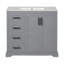 Meuble-lavabo avec tablette réglable et 3 tiroirs-1033906080