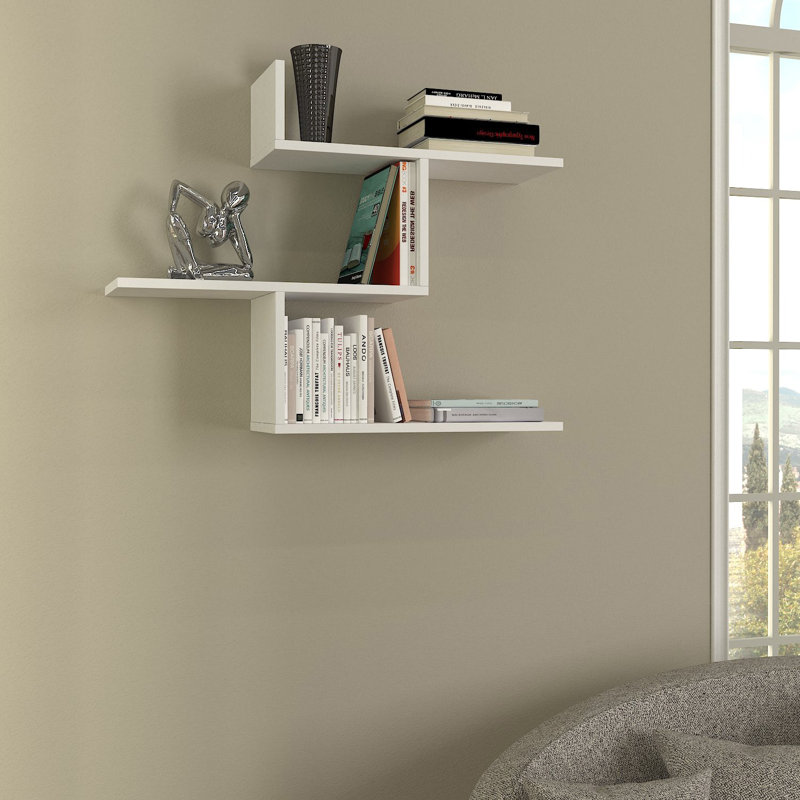 Tablette décorative 3 pièces Colquitt, Blanc