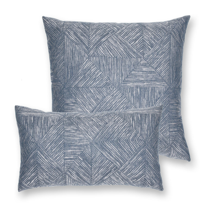 Reimagine Indoor/Outdoor Rectangular Performance Pillow Cover & Insert, Denim