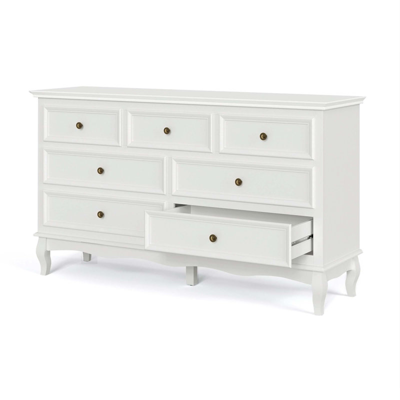Commode horizontale en bois manufacturé à 7 tiroirs