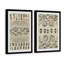 Ebre Golden Patterns - Ensemble de 2 reproductions d'art sur papier encadrées-563102773