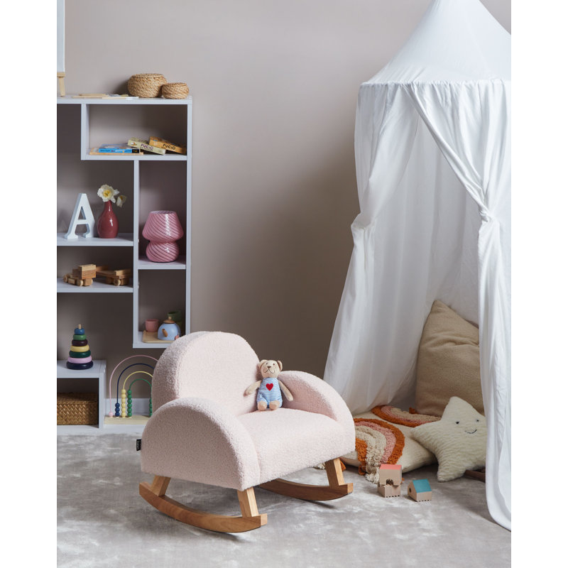 Boucle Kids Rocking Chair HUG, Pink