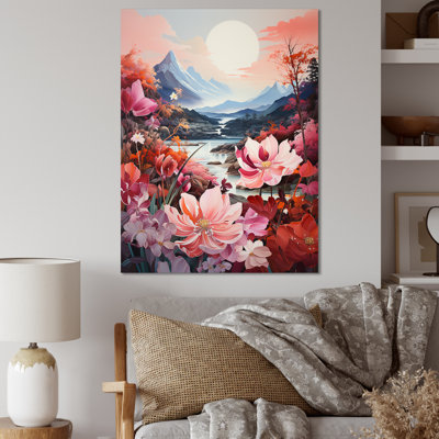 " Pink Japan Mountain Landscape "