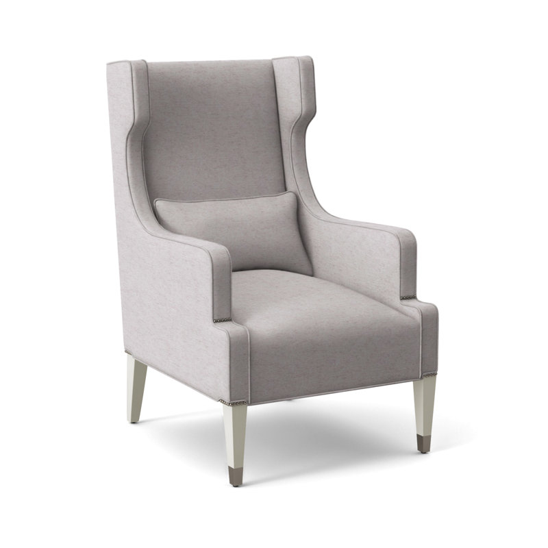 Thom Filicia Home Wingback Chair, Nadia Linen, Wrenn