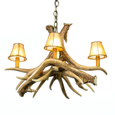 Lustre classique/traditionnel ombré 4 lumières mule/cerf Arwen
