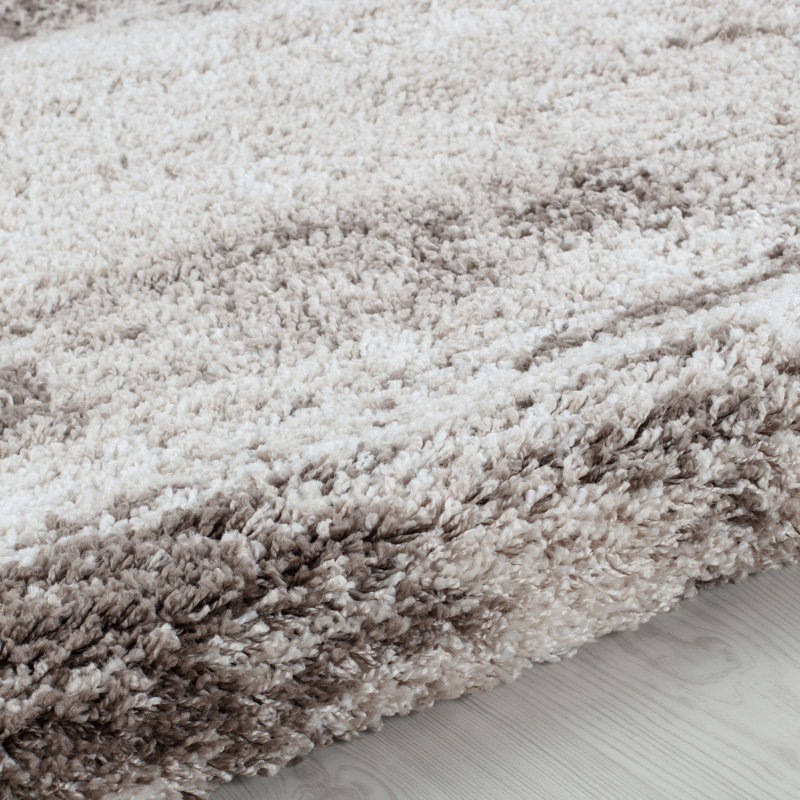 Alban Indoor Shag Beige Area Rug, Rectangle 7'10" x 10'