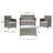 Hokendauqua 4 - Person Patio Conversation Set with Cushions-1608529110