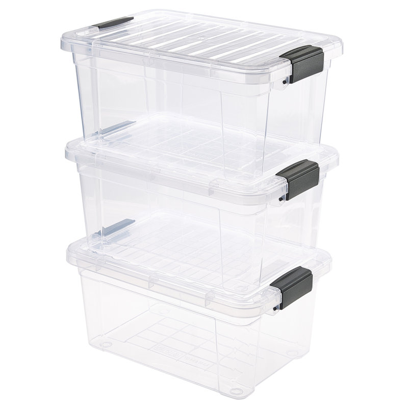  3 Piece 3.2LT Clear Storage Container Set, 3.2L