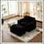 Modern Upholstered Armchair with Ottoman-131260939