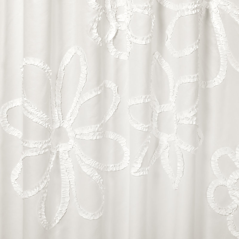 Rideau de douche Ruffle, Blanc