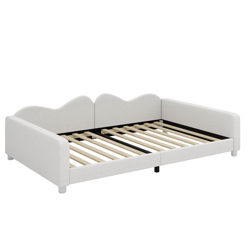 Siège rembourré confortable à dossier Cozy Cloud, Lit simple, Blanc