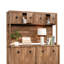 Brun pour le bureau, la salle à manger et la maison - Finition en bois rustique, rangement dissimulé, compatible avec les bureaux assortis, facile à assembler et multifonctionnel