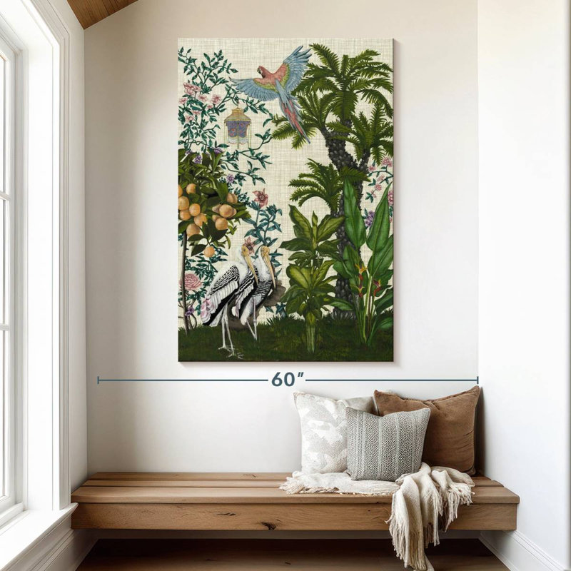 Brampt Paradis Chinoiserie II, 51" H x 34" W