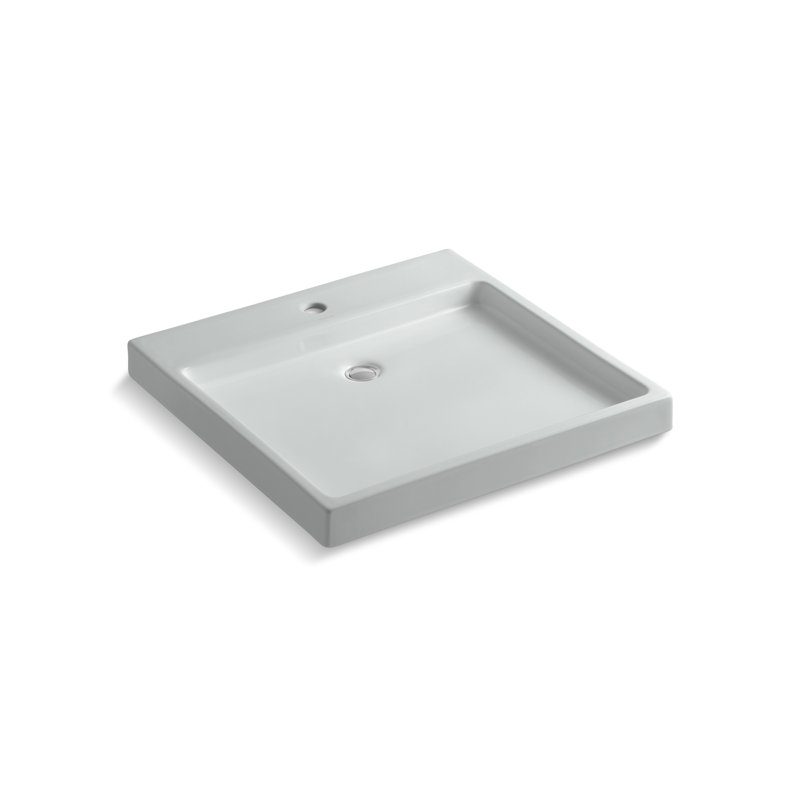 Purist® Ceramic Rectangular Drop-In Bathroom Sink, White, Single