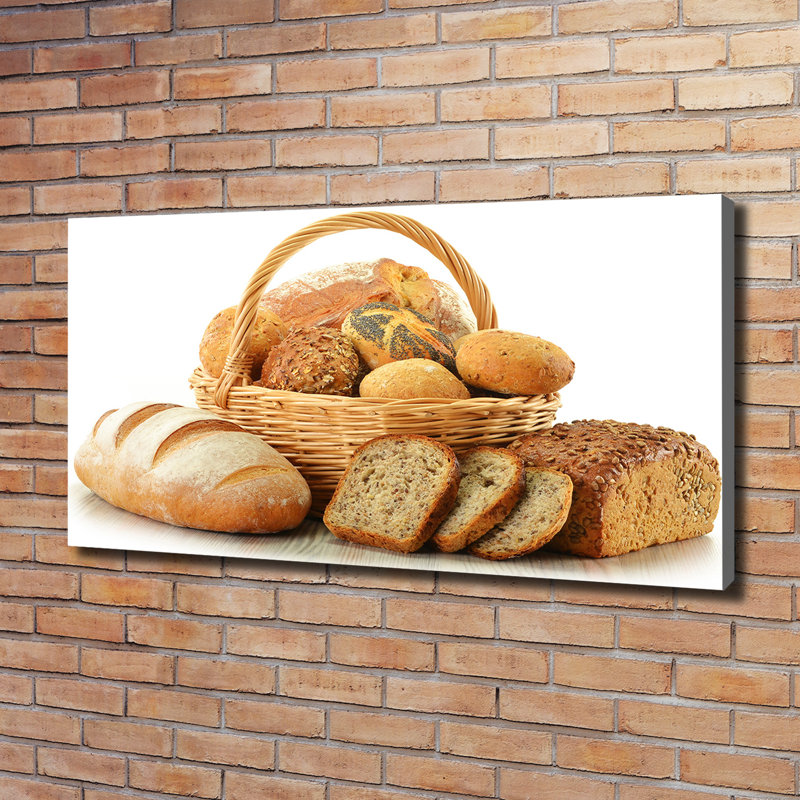 Bread In A Basket - Wrapped Canvas Print