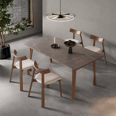 Ensemble de table à manger moderne et simple en bois de frêne