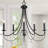 Modern 5-Light Candle Style Empire Chandelier With Crystal Accents