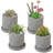 Indoor Unglazed Cement Pot Planter Set-1678347780