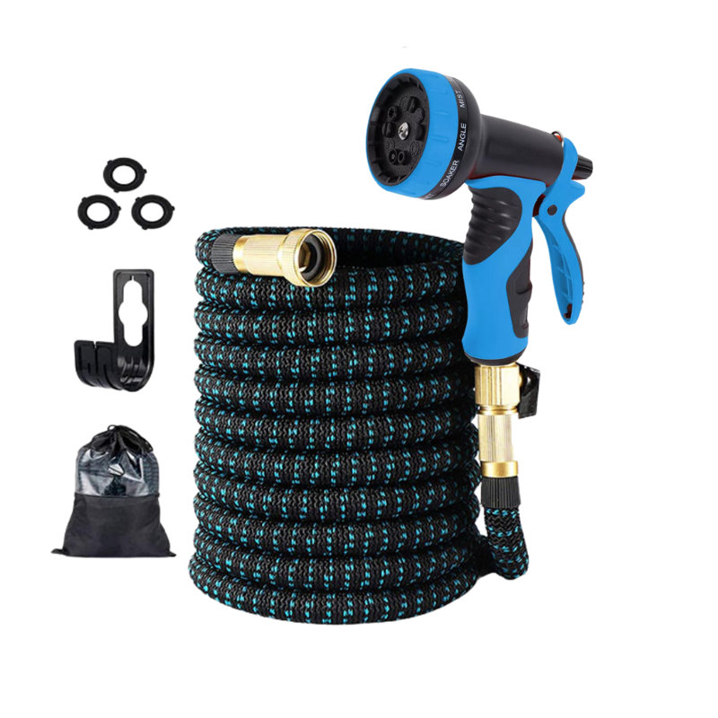Plastic Wall Hose Reel, 50', Black/Blue