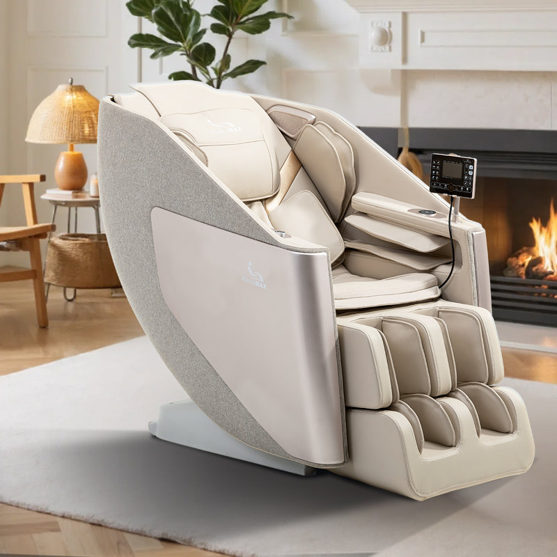 Fauteuil de massage massant 3D MassaMAX A305 Zero Gravity avec coussins gonflables, rail SL, thermothérapie, rouleau intelligent 3D, commande vocale d'intelligence artificielle, fauteuil inclinable shiatsu, Bluetooth