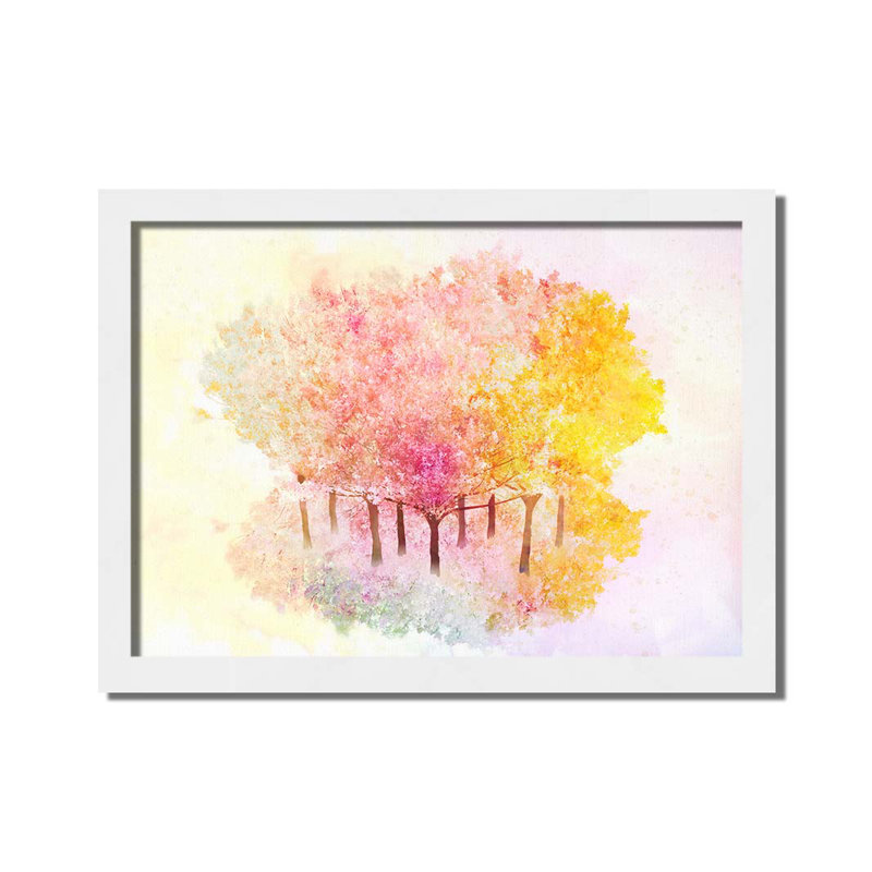 Happy Oak Grove par Hal Halli. Impression sur papier - Montée et encadrée, H 40 po x l 52 po