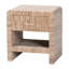 Bali & Pari Callan Bohemian Woven Natural Grasscloth 1-Drawer Nightstand