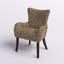 Fauteuil à oreilles en polyester Amanada