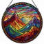 Panneau de vitrail 12 "H Mountain Landscape-1758955185