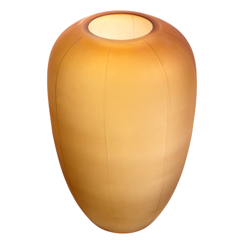 Zenna Handmade Handblown Glass Table Vase, 17.91" H x 11.42" W x 11.42" D