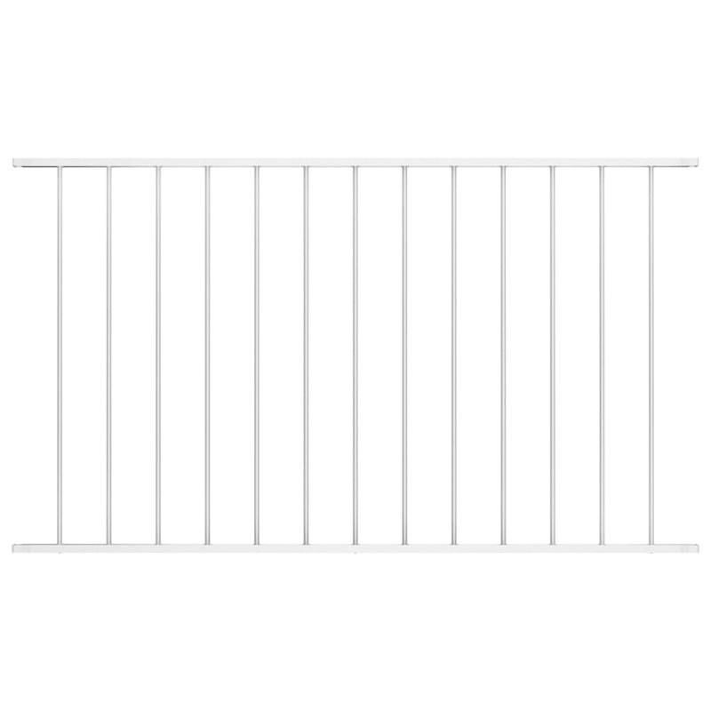 Panneau de clôture vidaXL en acier thermolaqué blanc 5,4 pi x 3,3 pi, Blanc