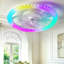 Ventilateur de plafond encastré à DEL 20 po à intensité variable avec télécommande / application / commande vocale Makaiyla-930519087