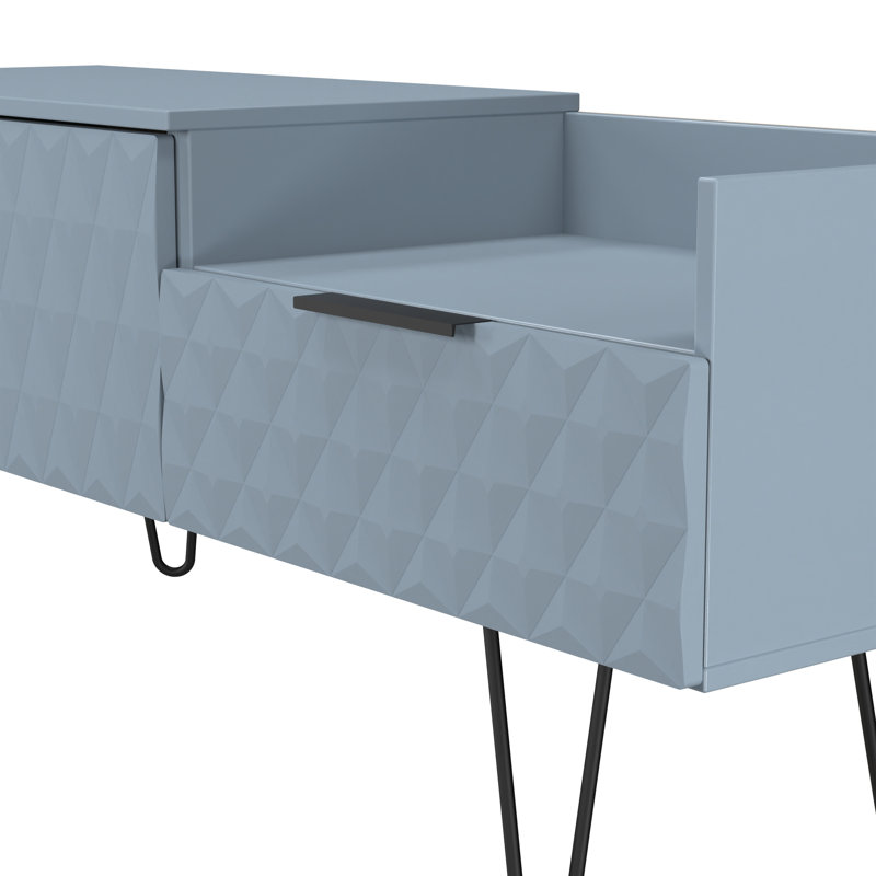 Bethanne 2 Drawer Coffee TV Unit, Blue