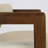 Pamplona Brown Dining Chair with White Leather
