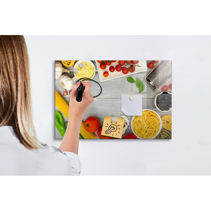 Magnetic Glass Dry Erase Board, 40cm H x 60cm W x 2cm D