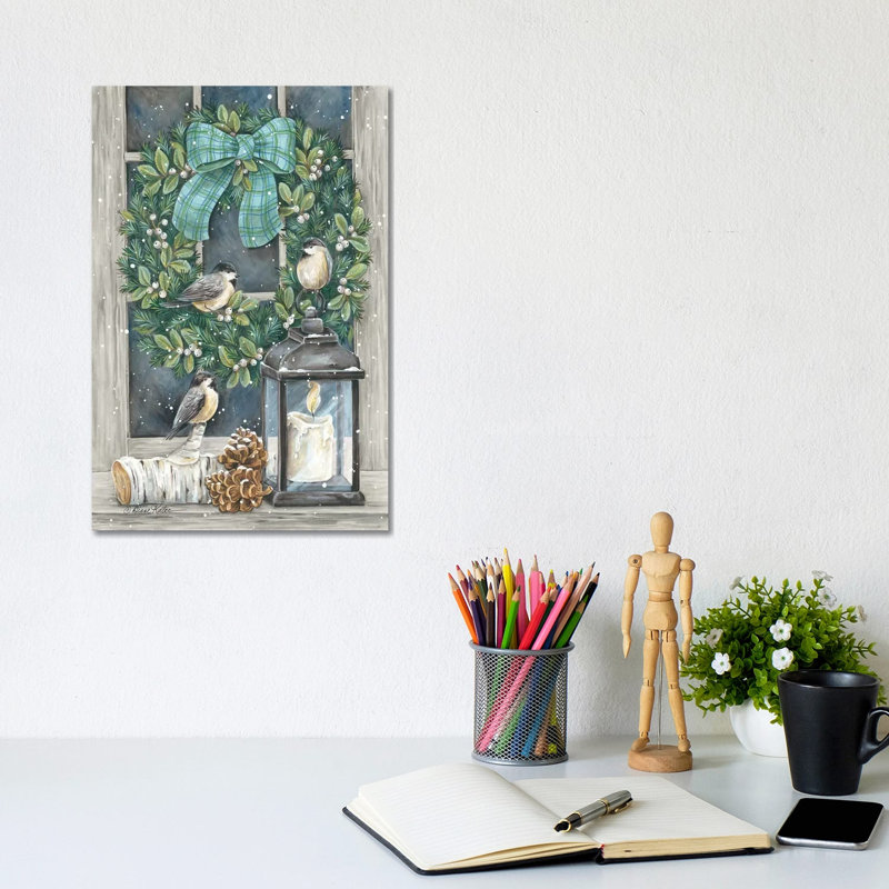 Winter Wreath by Diane Kater - Print on Canvas, Wrapped Canvas, 152.5 cm H x 101.5 cm W x 3.175 cm D
