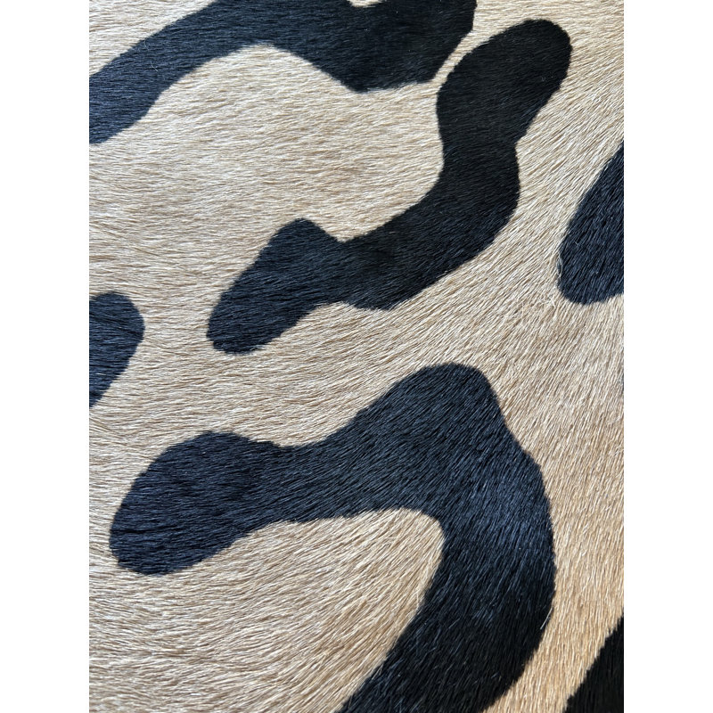 Eberta Black/Beige Jaguar Cowhide Rug